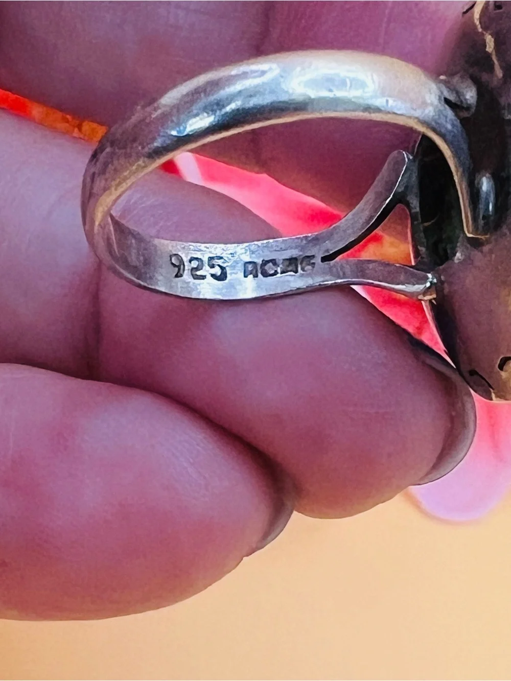 Silver  .925 Aquamarine CZ Cocktail Ring SIZE 6